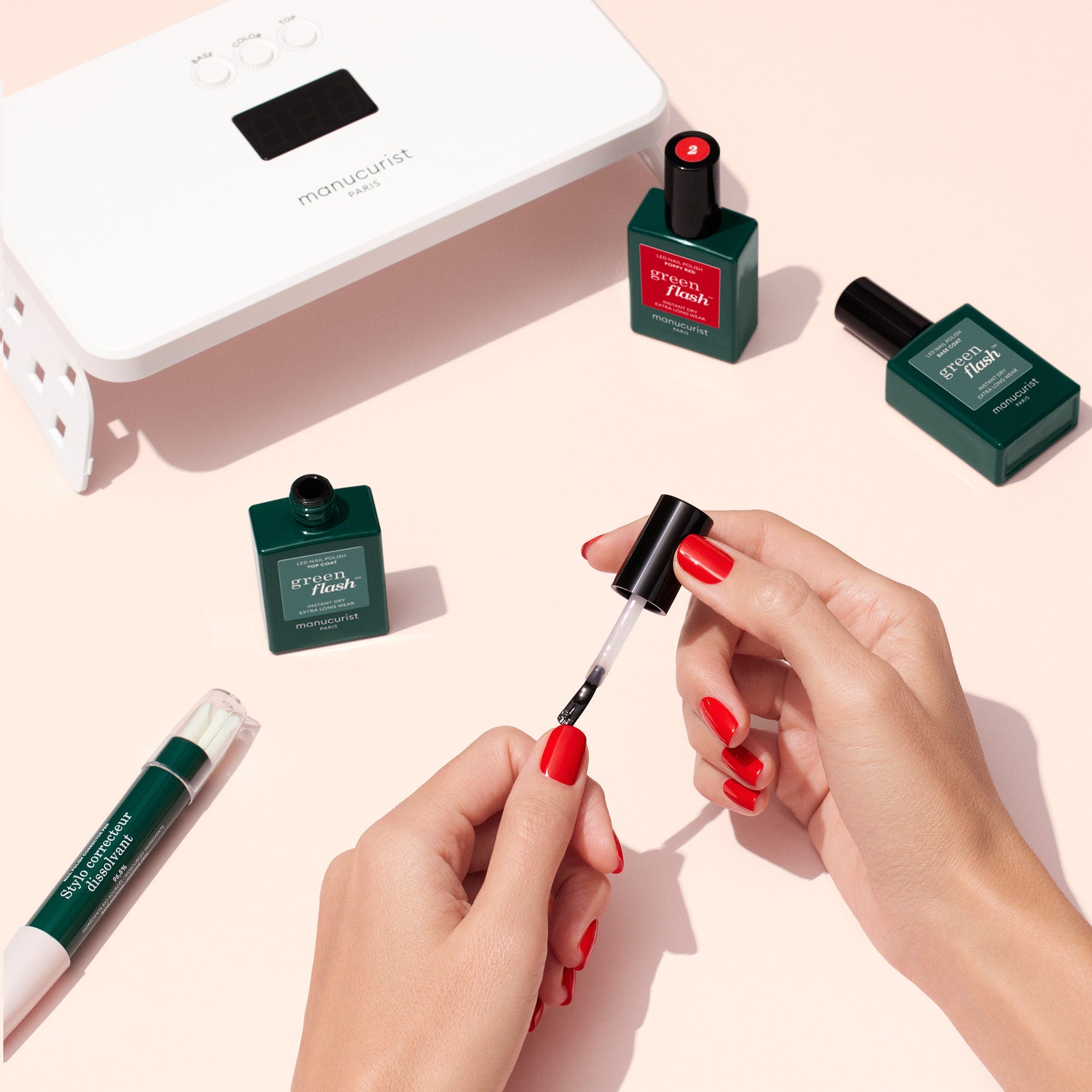 36W Green Flash Pro Routine Set - Poppy Red and Hortencia