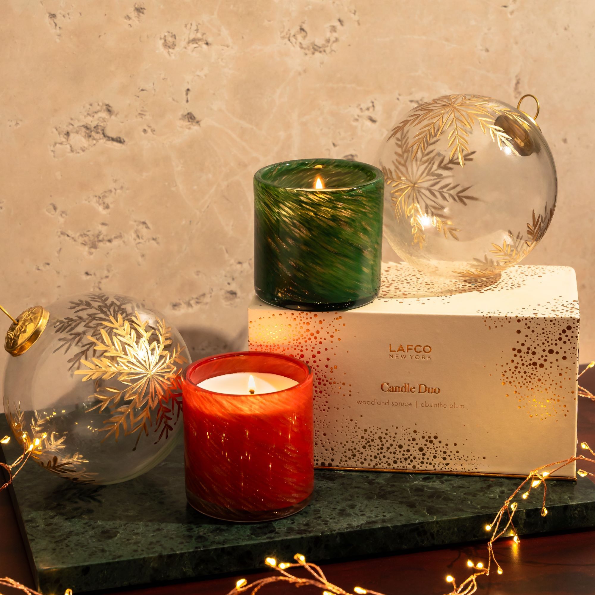 Absinthe Plum and Woodland Spruce Candle Duo (Limited Edition)