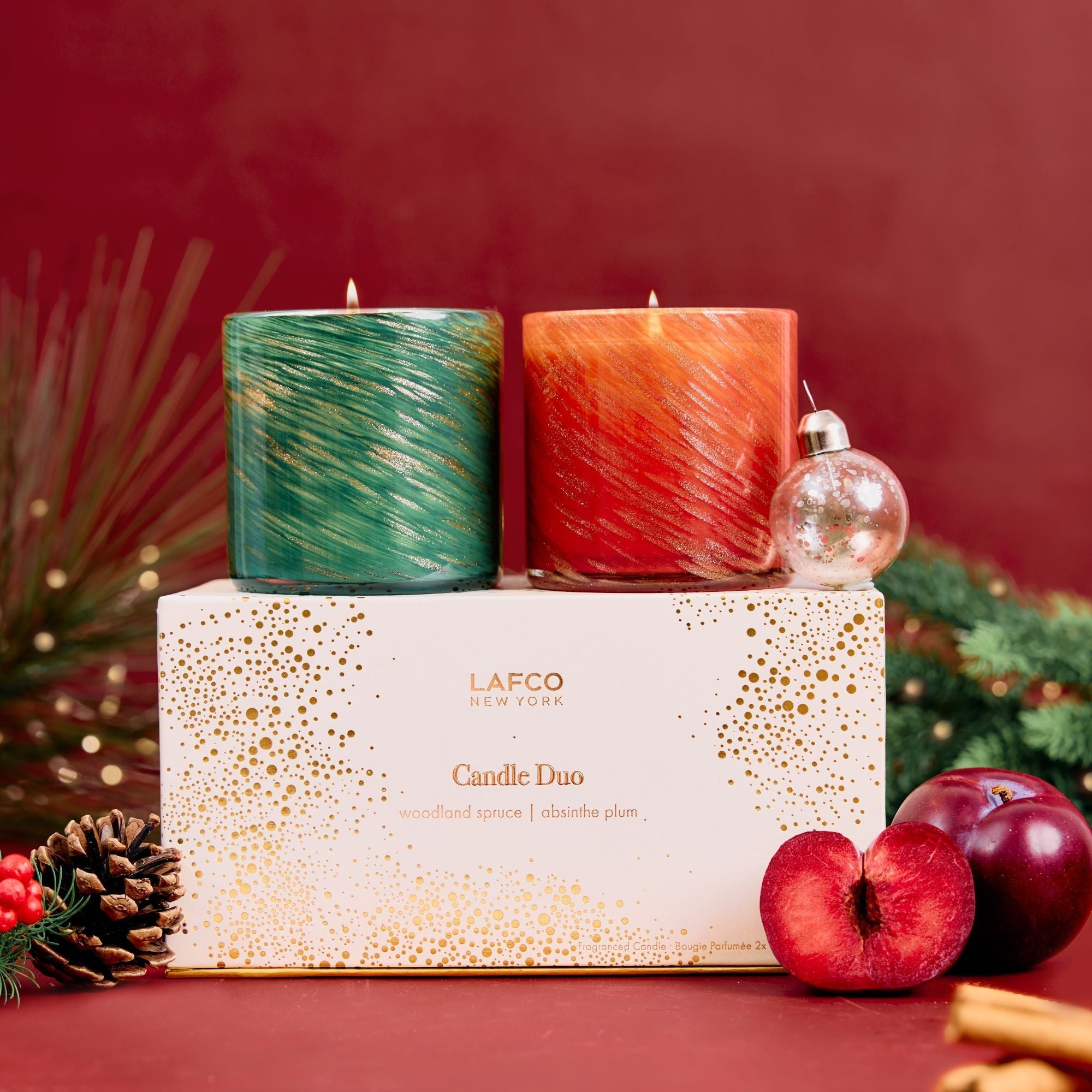 Absinthe Plum and Woodland Spruce Candle Duo (Limited Edition)