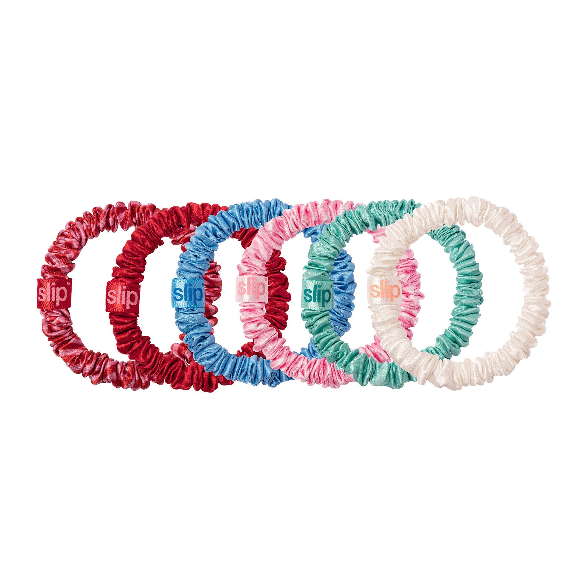 Pure Silk Skinny Scrunchies with Complimentary Pouch