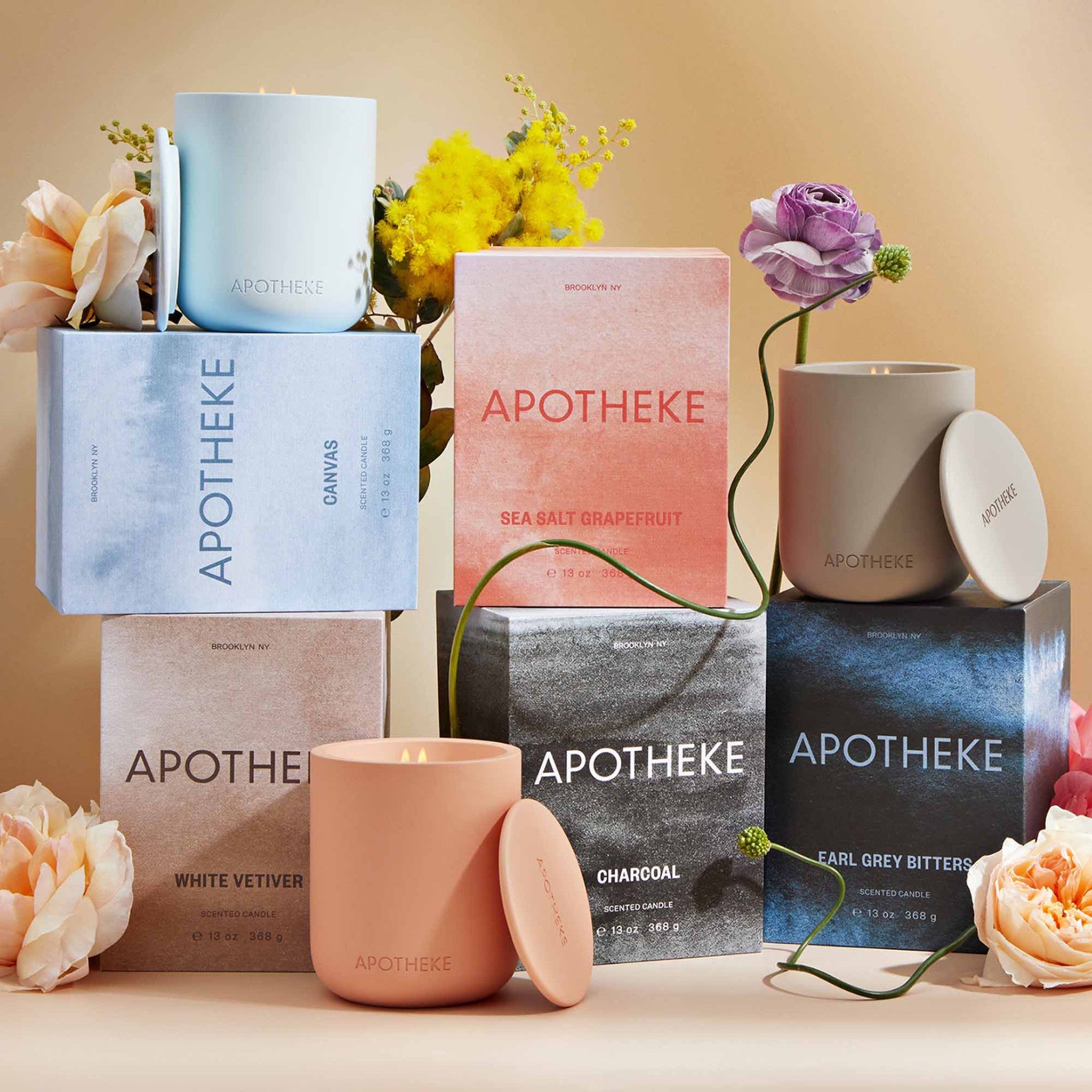 Charcoal 2-Wick Ceramic Scented Candle