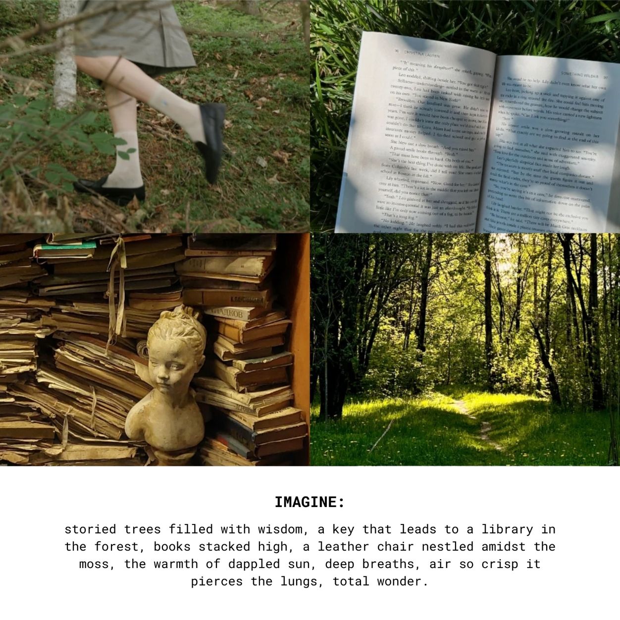 Library in a Forest Candle