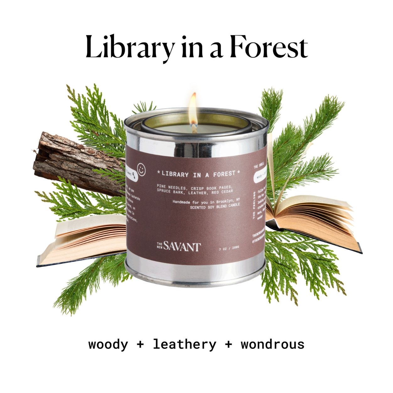 Library in a Forest Candle