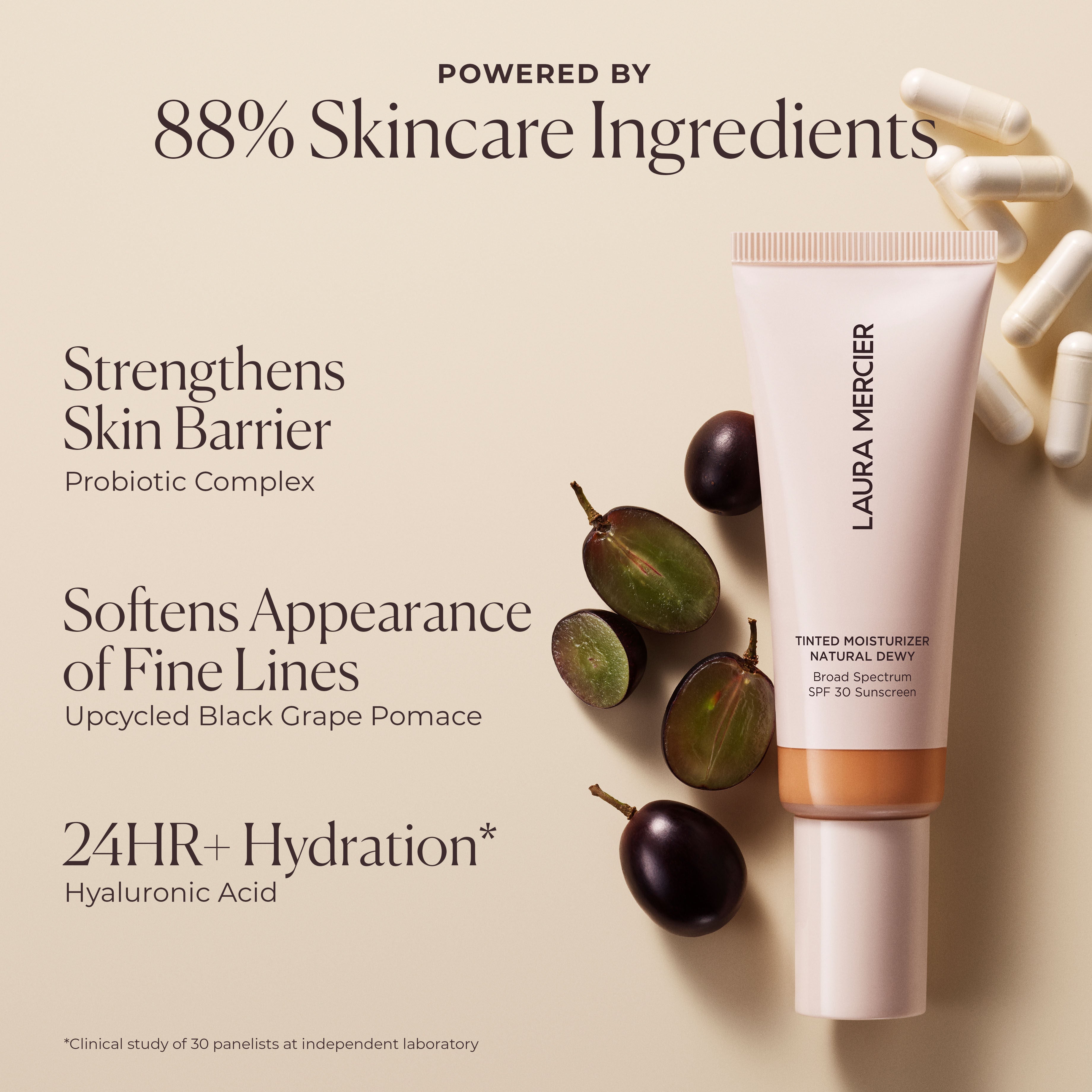 Long-Wear Tinted Moisturizer Natural Dewy SPF 30 with Hyaluronic Acid