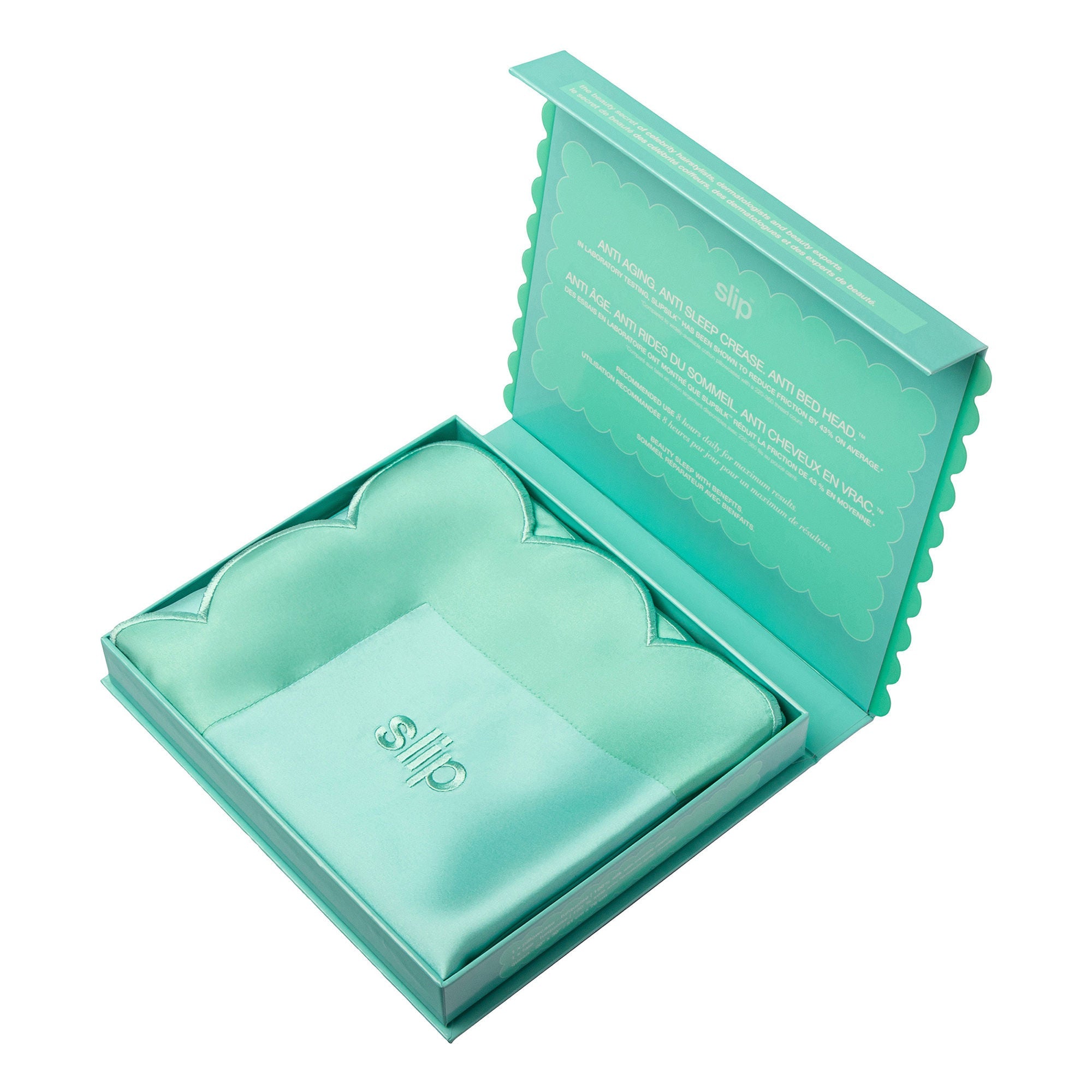 Pure Silk Queen Pillowcase with Scalloped Edge