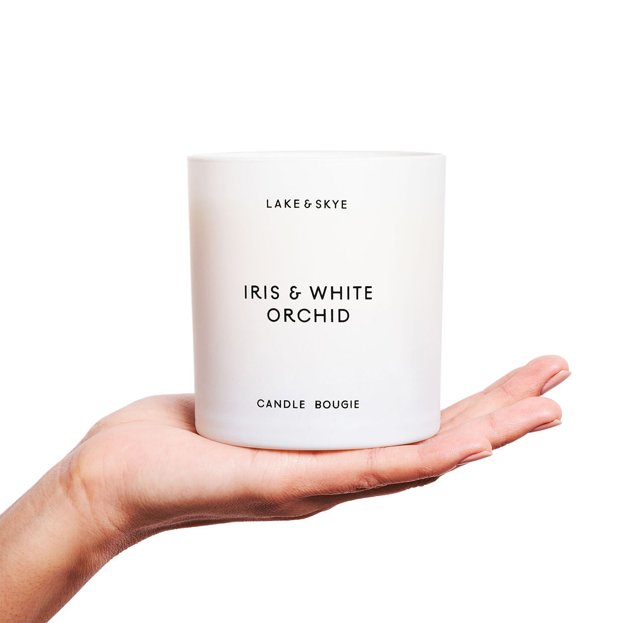 Iris and White Orchid Candle