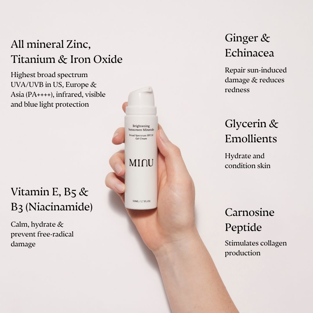 Brightening Sunscreen Minerals Broad Spectrum SPF 30 Gel-Cream