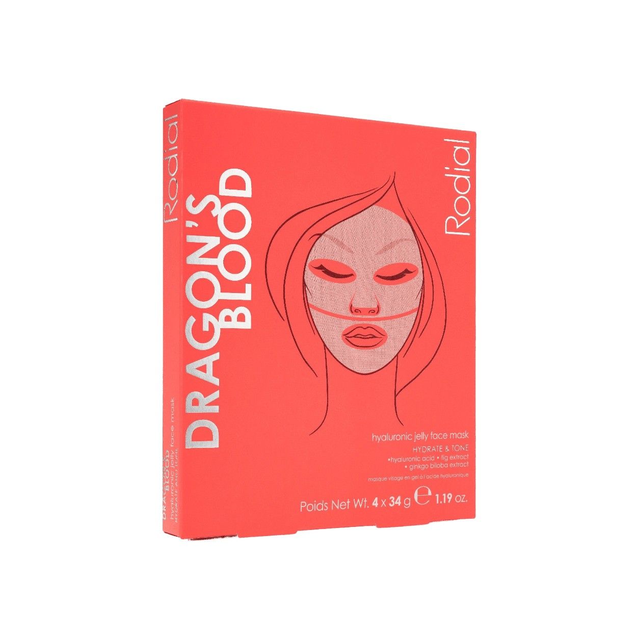 Dragon's Blood Hyaluronic Jelly Face Mask Box Of 4