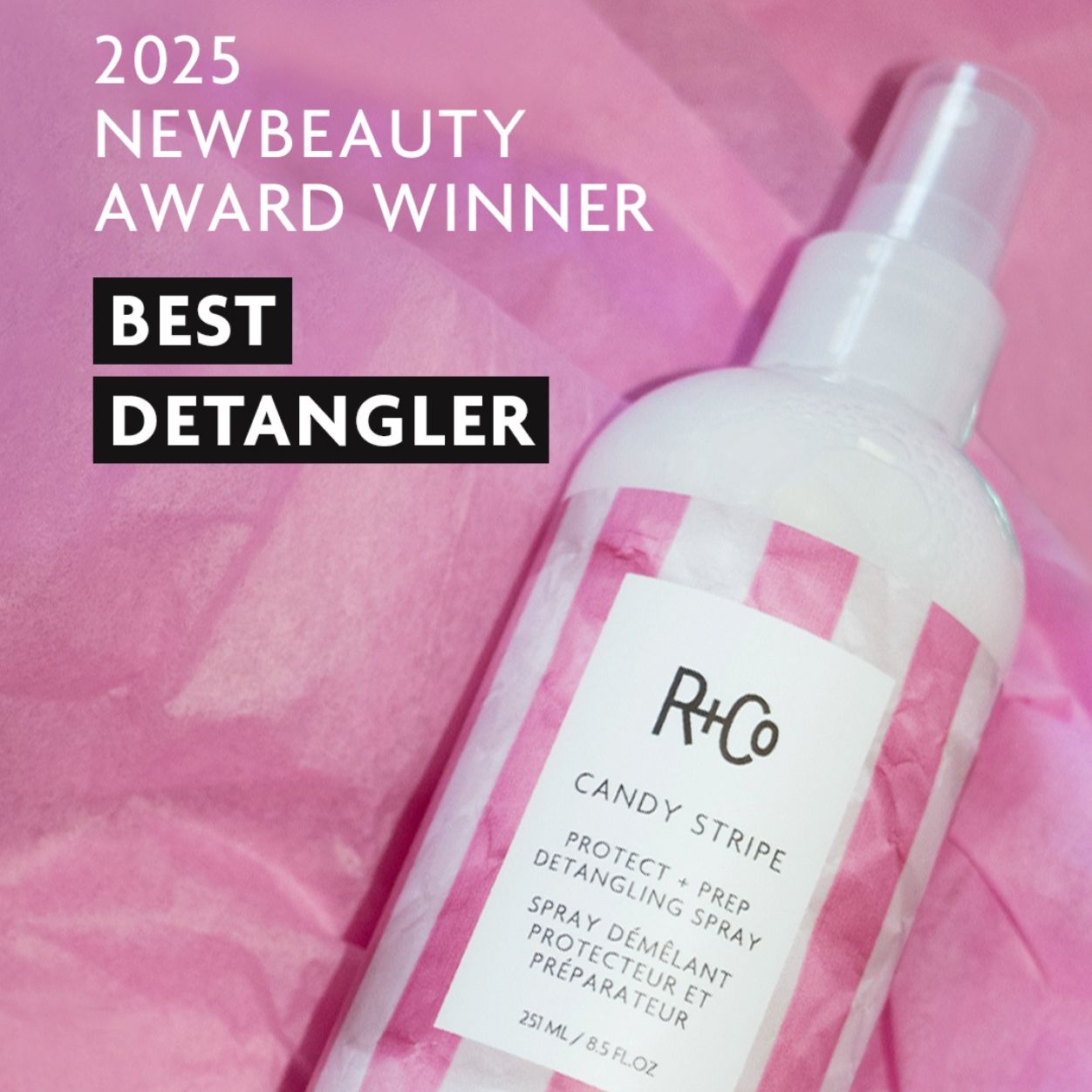 Candy Stripe Protect and Prep Detangling Spray