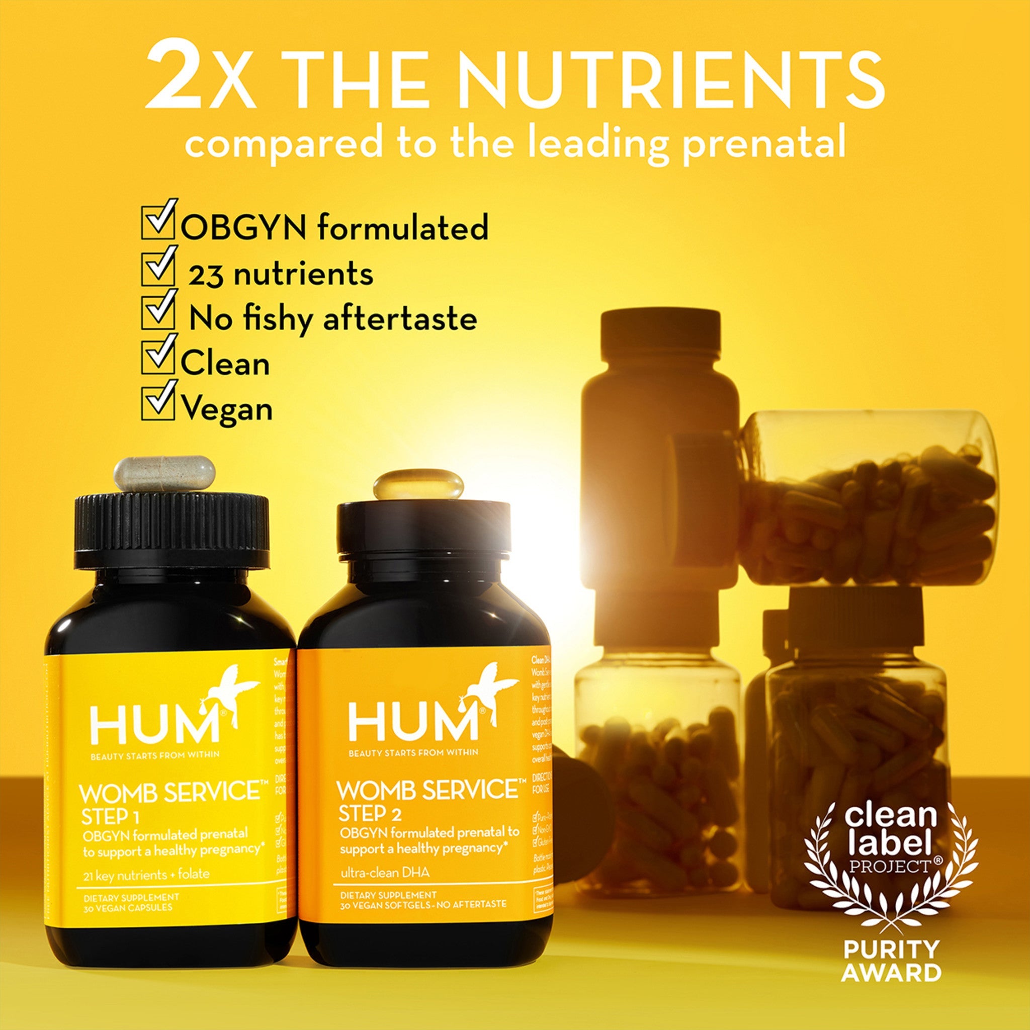 Womb Service Step 1 and Step 2 Dietary Supplements