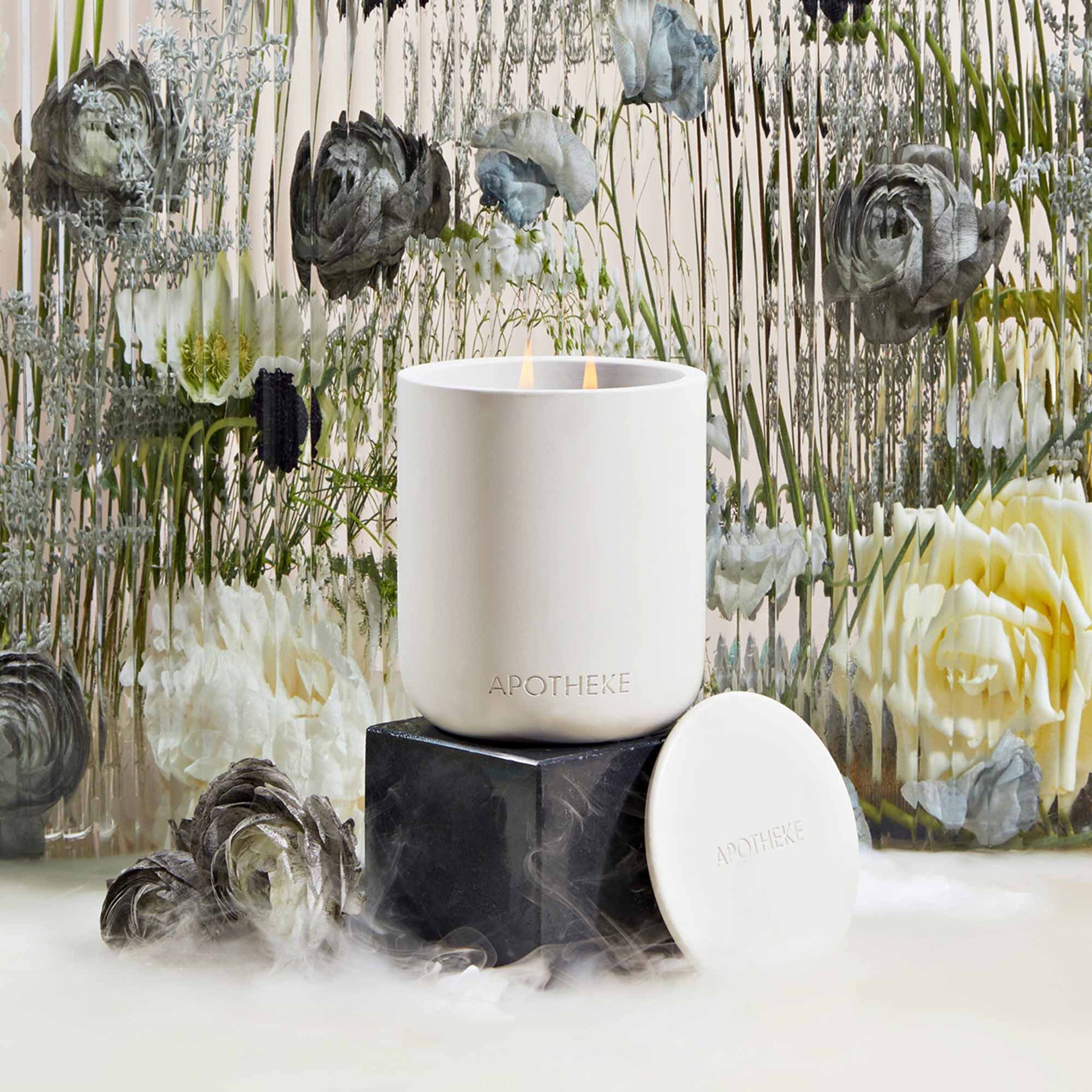 Charcoal 2-Wick Ceramic Scented Candle