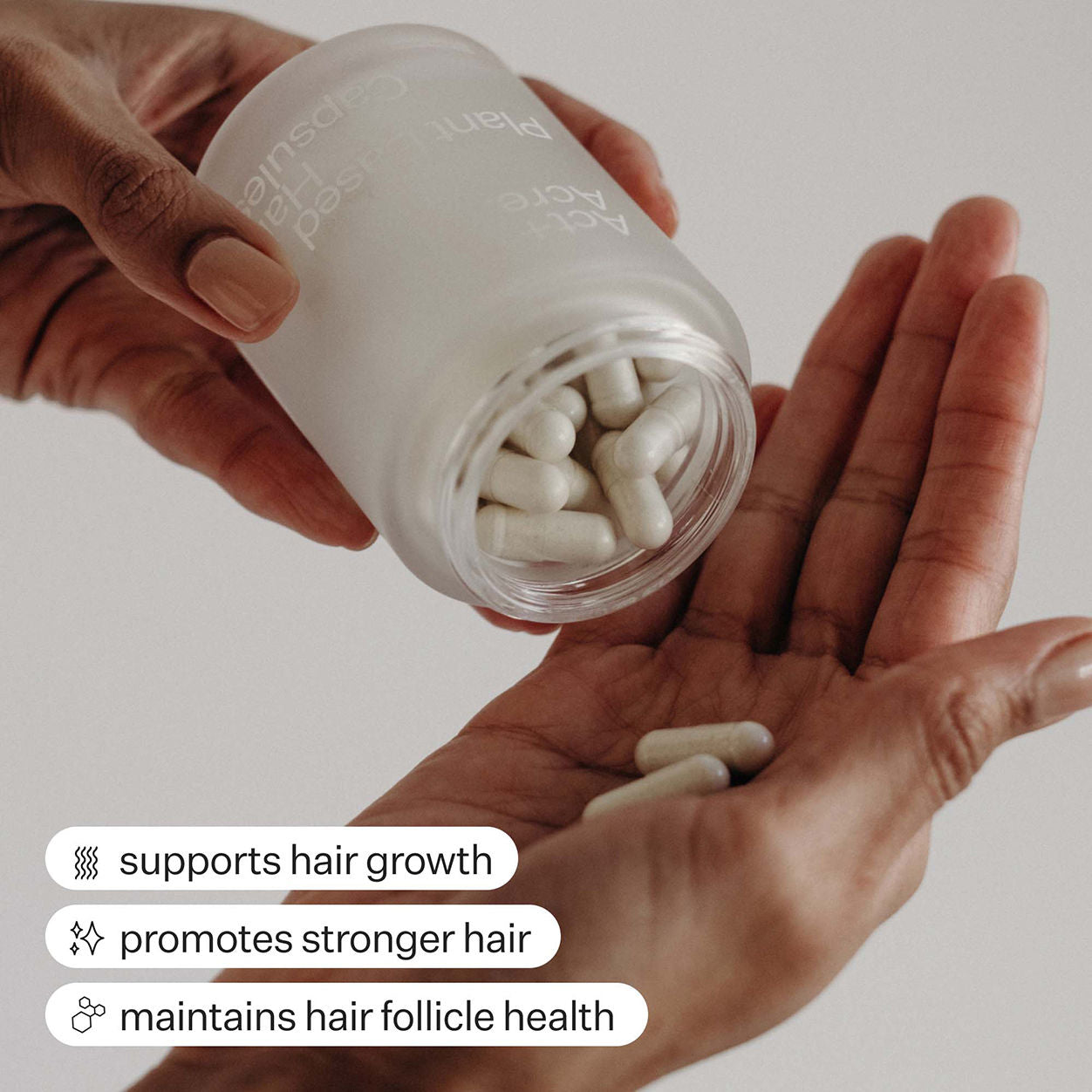 Cold Processed Plant Based Hair Capsules