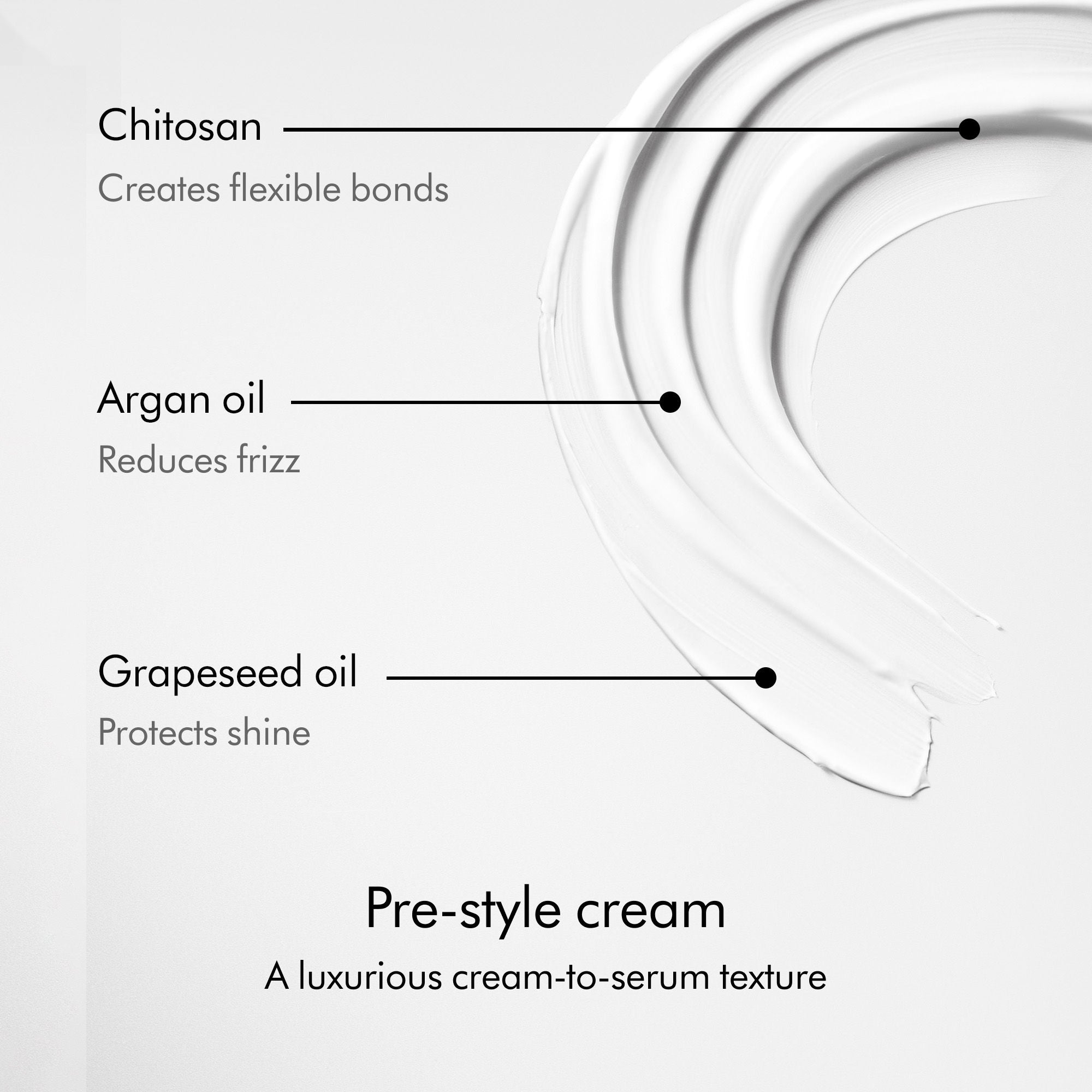 Chitosan Pre-Style Cream Curly to Coily Light Conditioning