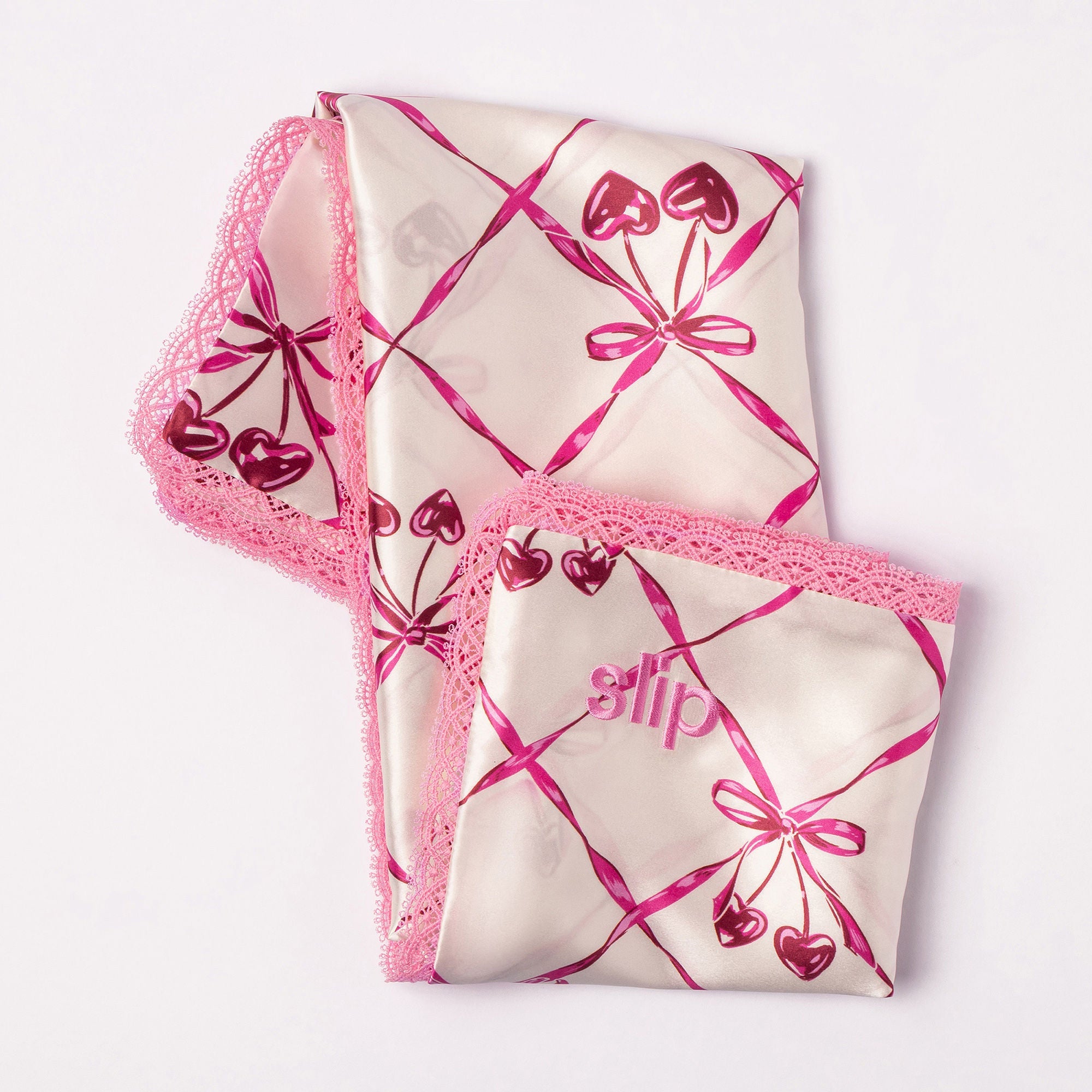 Pure Silk Queen Pillowcase with Lace Trim (Limited Edition)