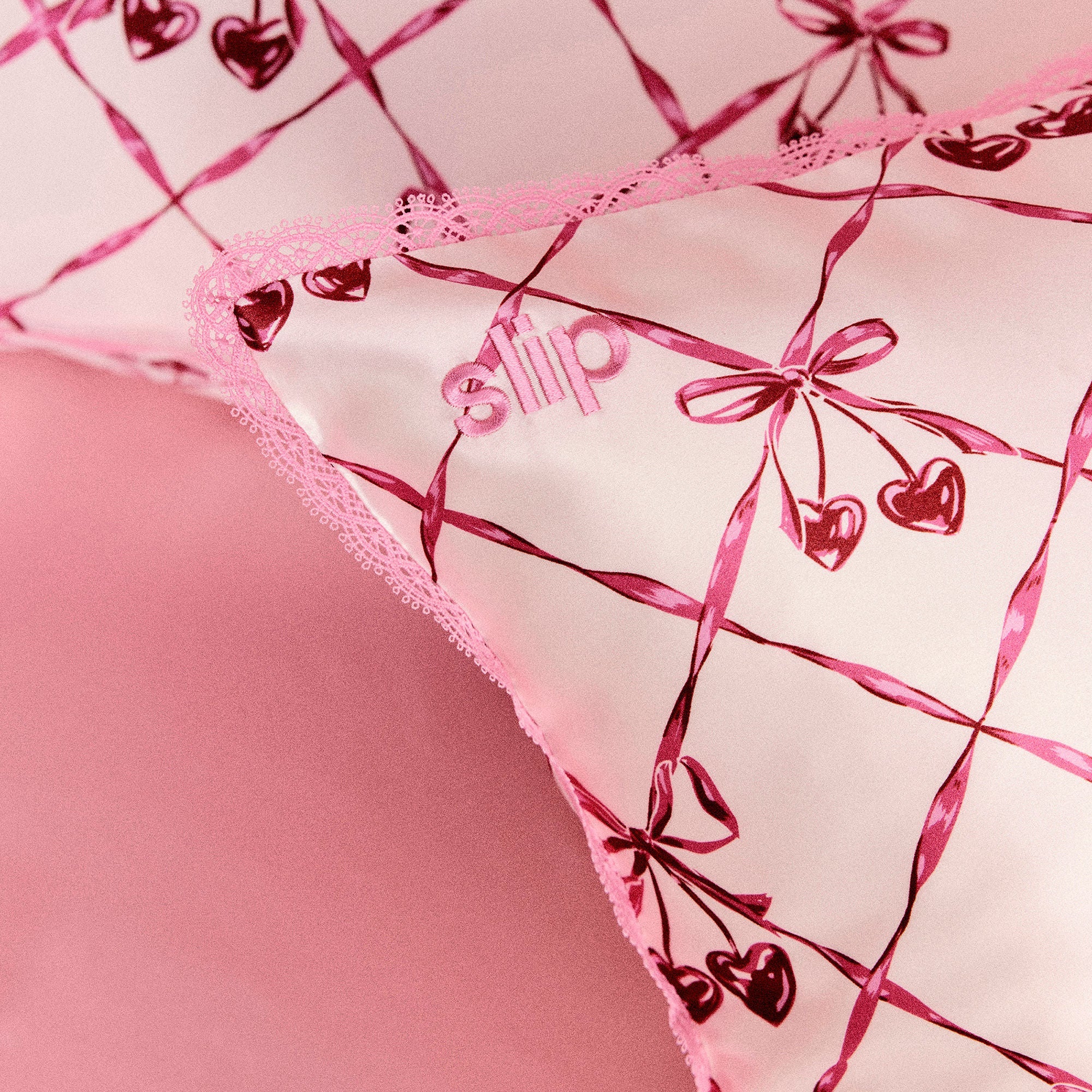 Pure Silk Queen Pillowcase with Lace Trim (Limited Edition)