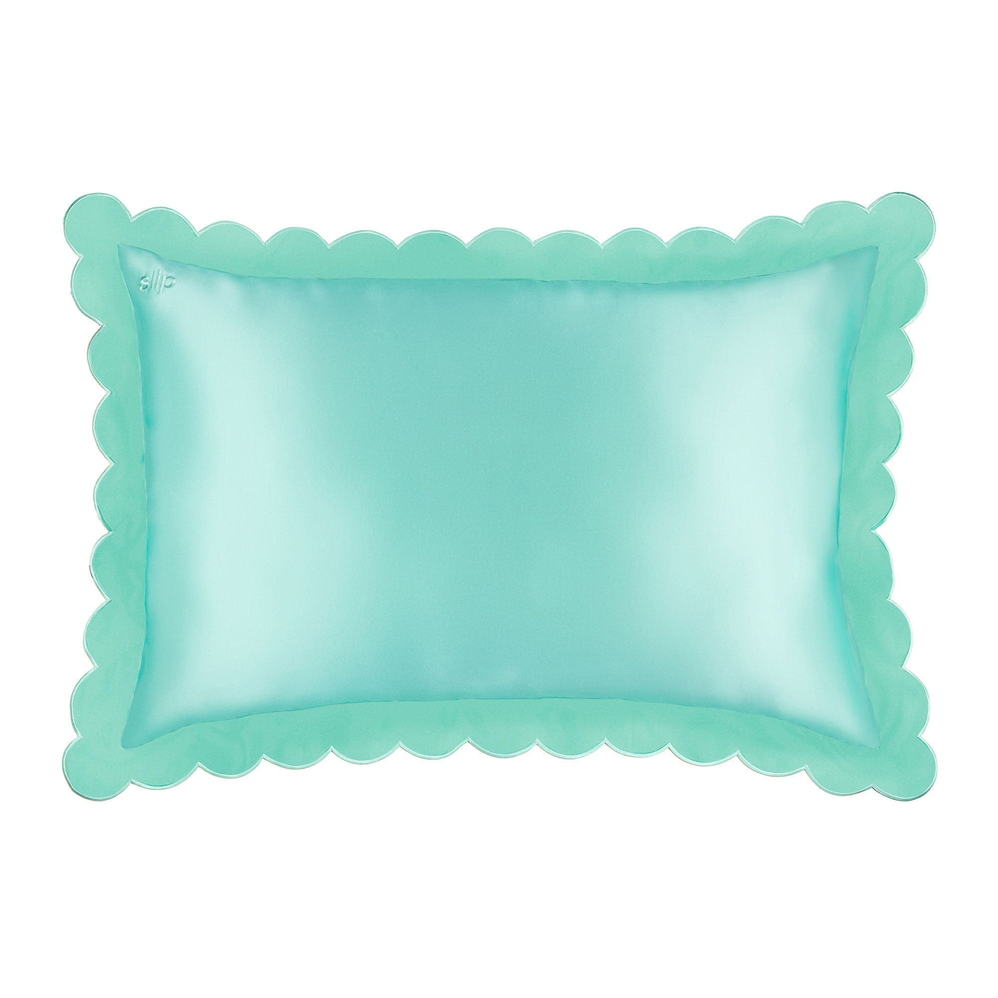 Pure Silk Queen Pillowcase with Scalloped Edge